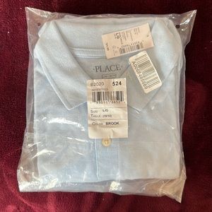 Children’s Place blue long sleeve polo, 2 pack